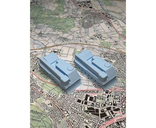 Bergepanzer Büffel blau front